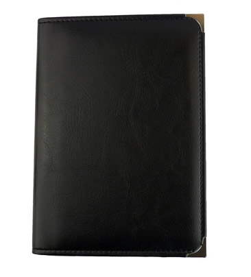 FAUX LEATHER  COVER - FOR SMALL PAPERBACKED BOOKS  - BLACK