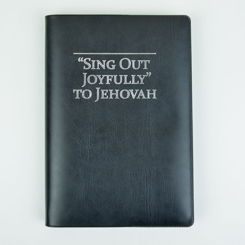 Song Book Cover - Coloured - Sing Out Joyfully to Jehovah  - BLACK / SILVER