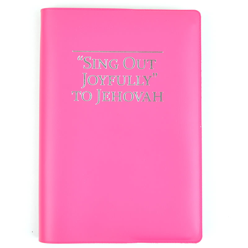 Song Book Cover - Coloured - Sing Out Joyfully to Jehovah  - PINK / SILVER