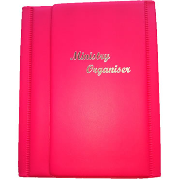 Ministry Organiser and Pad  - Pink (cerise)