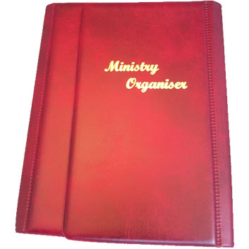 Ministry Organiser and Pad  - Burgundy